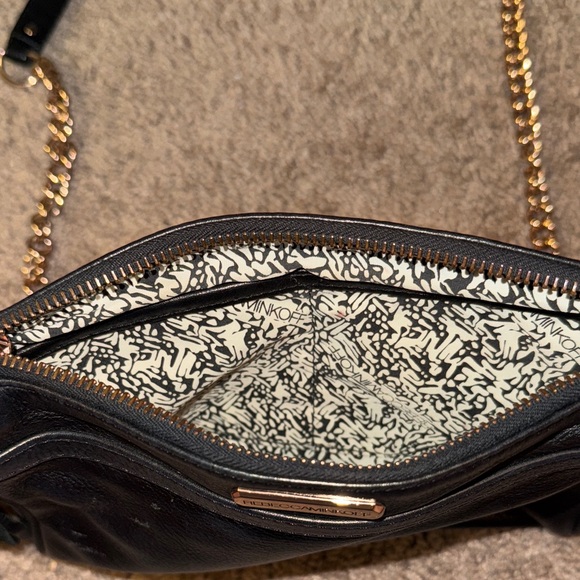 Rebecca Minkoff Black Crossbody Bag with Gold Chain - Picture 4 of 6